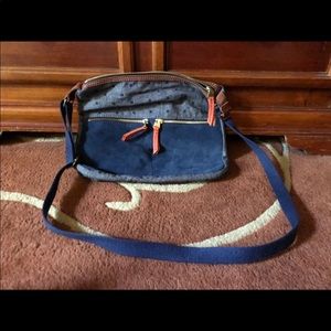Blue Fossil crossbody/computer bag.